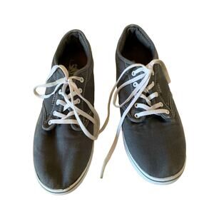 Grey Vans lace up sneakers womens 10 Note: fits like size 9 women